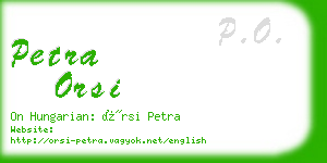 petra orsi business card